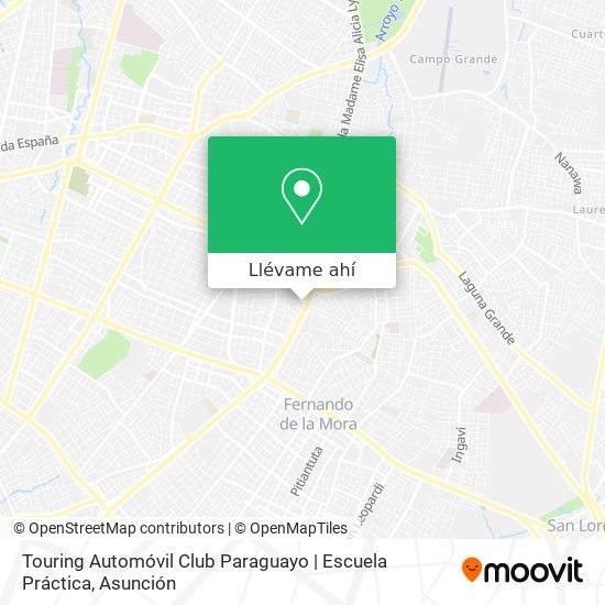 Mapa de Touring Automóvil Club Paraguayo | Escuela Práctica