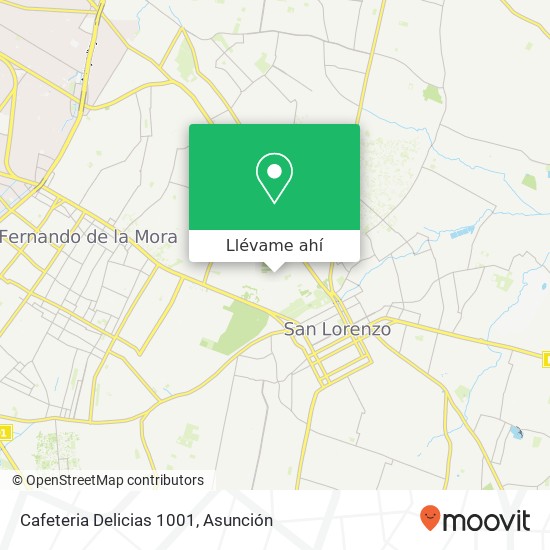 Mapa de Cafeteria Delicias 1001