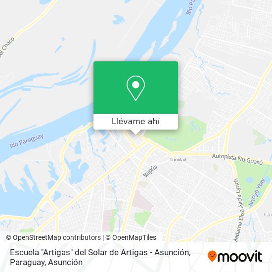 Mapa de Escuela "Artigas" del Solar de Artigas - Asunción, Paraguay