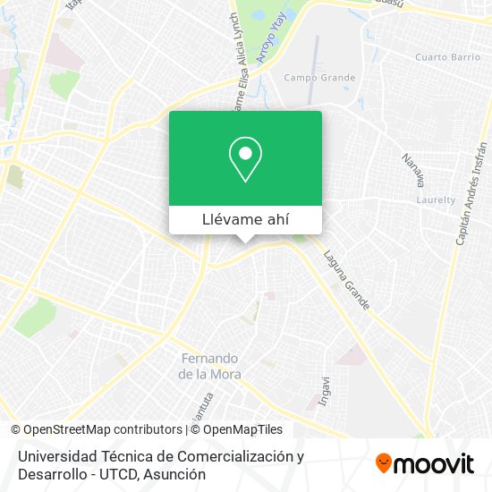 Mapa de Universidad Técnica de Comercialización y Desarrollo - UTCD
