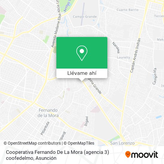 Mapa de Cooperativa Fernando De La Mora (agencia 3) coofedelmo
