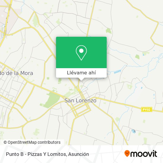 Mapa de Punto B - Pizzas Y Lomitos