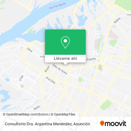 Mapa de Consultorio Dra. Argentina Menéndez
