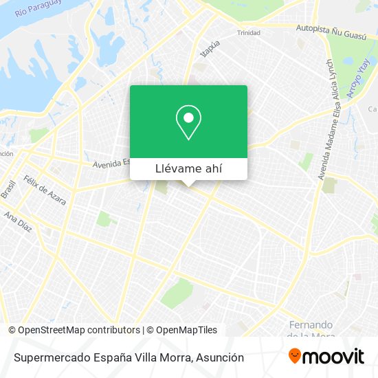 Mapa de Supermercado España Villa Morra
