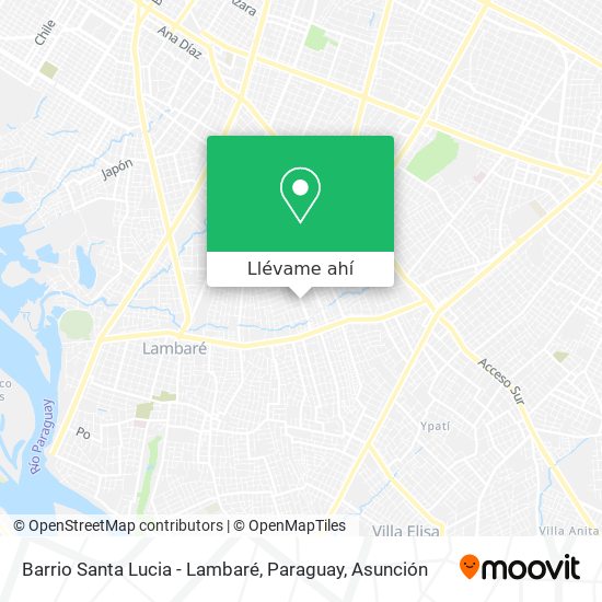 Mapa de Barrio Santa Lucia - Lambaré, Paraguay