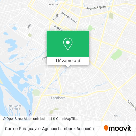 Mapa de Correo Paraguayo - Agencia Lambare