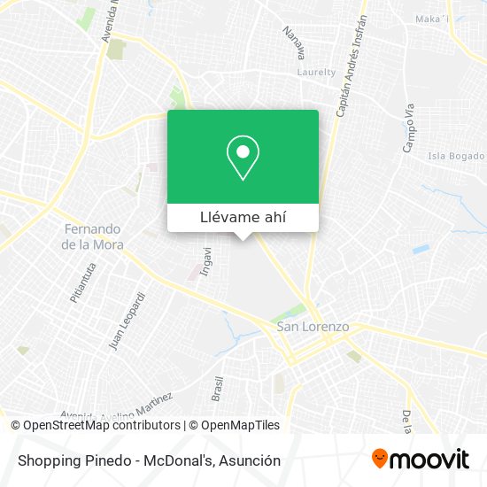 Mapa de Shopping Pinedo - McDonal's