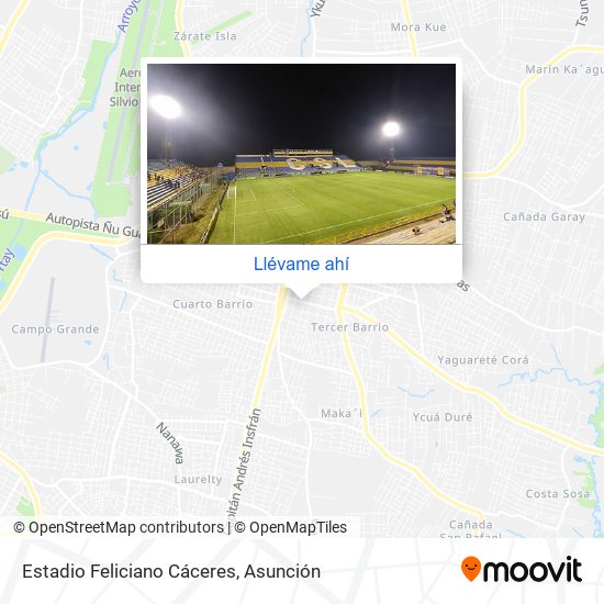 Mapa de Estadio Feliciano Cáceres