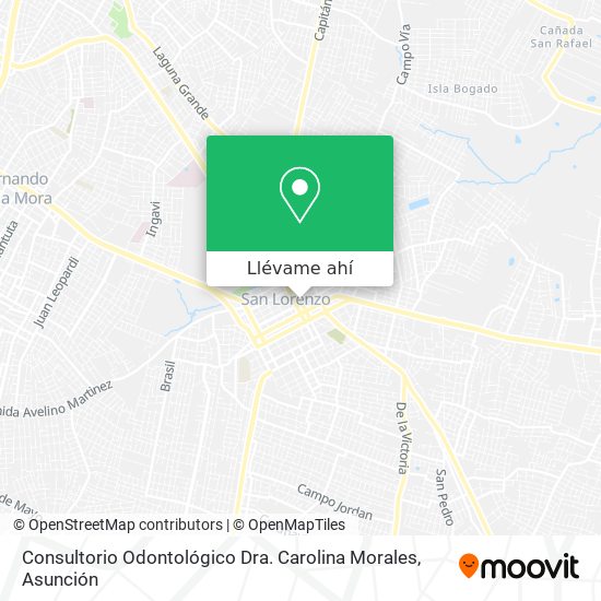 Mapa de Consultorio Odontológico Dra. Carolina Morales