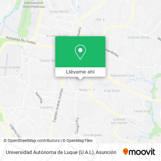 Mapa de Universidad Autónoma de Luque (U.A.L)