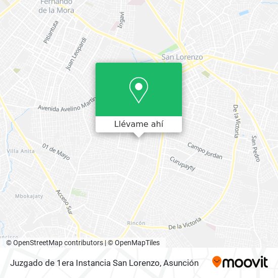 Mapa de Juzgado de 1era Instancia San Lorenzo
