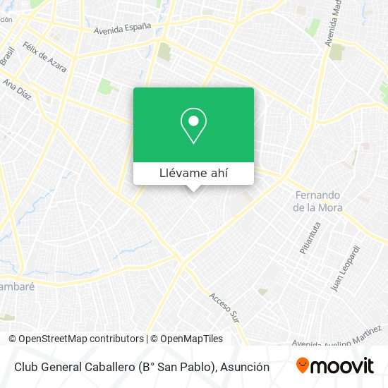 Mapa de Club General Caballero (B° San Pablo)