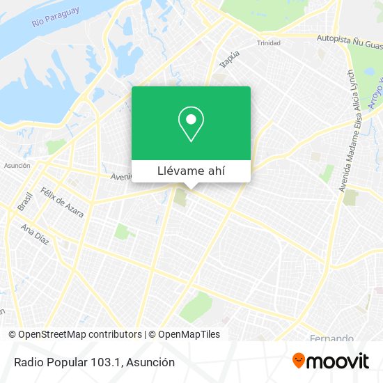Repegar gastos generales Mentalidad Cómo llegar a Radio Popular 103.1 en Asunción en Autobús?