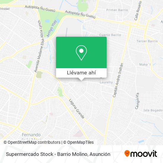 Mapa de Supermercado Stock - Barrio Molino