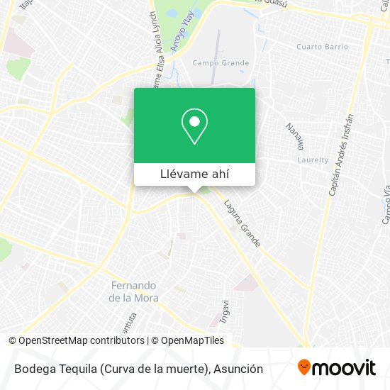 Mapa de Bodega Tequila (Curva de la muerte)