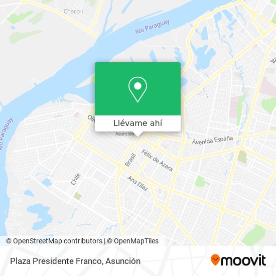 Mapa de Plaza Presidente Franco