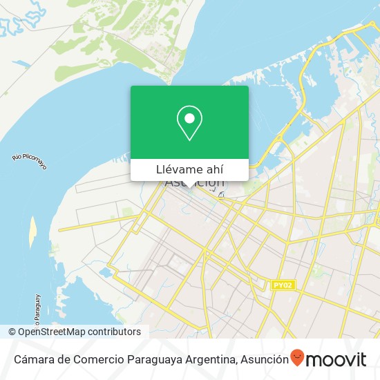 Mapa de Cámara de Comercio Paraguaya Argentina