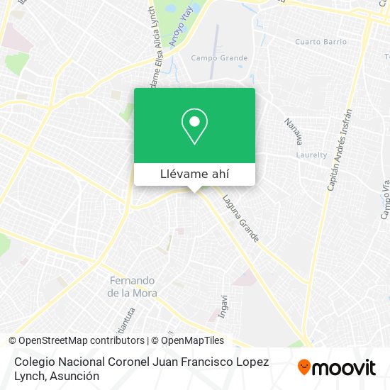 Mapa de Colegio Nacional Coronel Juan Francisco Lopez Lynch