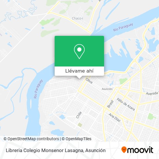 Mapa de Libreria Colegio Monsenor Lasagna