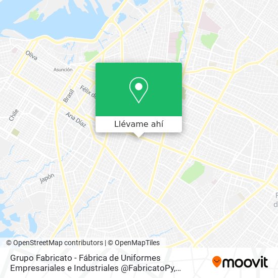 Mapa de Grupo Fabricato -  Fábrica de Uniformes Empresariales e Industriales @FabricatoPy