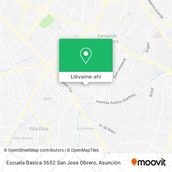 Mapa de Escuela Basica 3652 San Jose Obrero