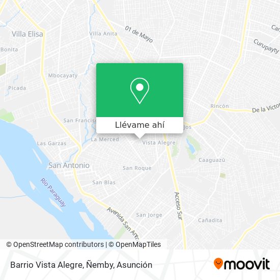 Mapa de Barrio Vista Alegre, Ñemby
