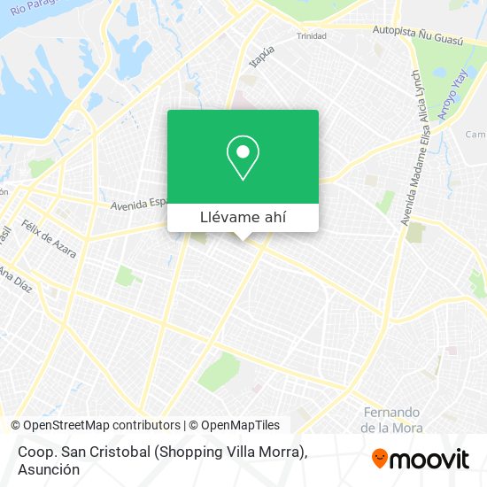 Mapa de Coop. San Cristobal (Shopping Villa Morra)