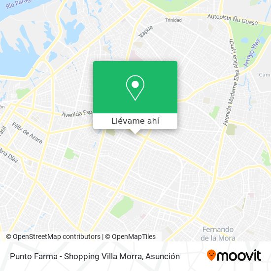 Mapa de Punto Farma - Shopping Villa Morra