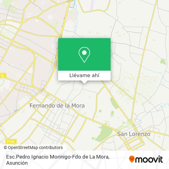 Mapa de Esc.Pedro Ignacio Morinigo-Fdo de La Mora