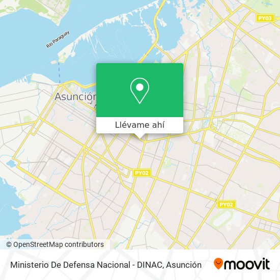 Mapa de Ministerio De Defensa Nacional - DINAC
