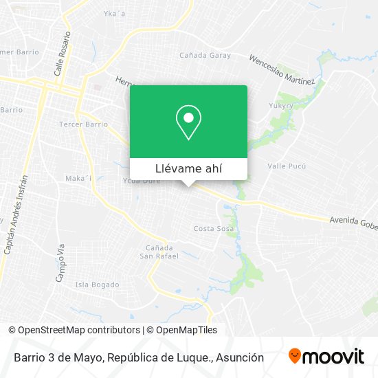 Mapa de Barrio 3 de Mayo, República de  Luque.