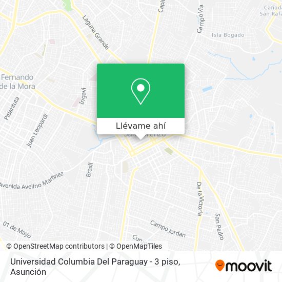Mapa de Universidad Columbia Del Paraguay - 3 piso