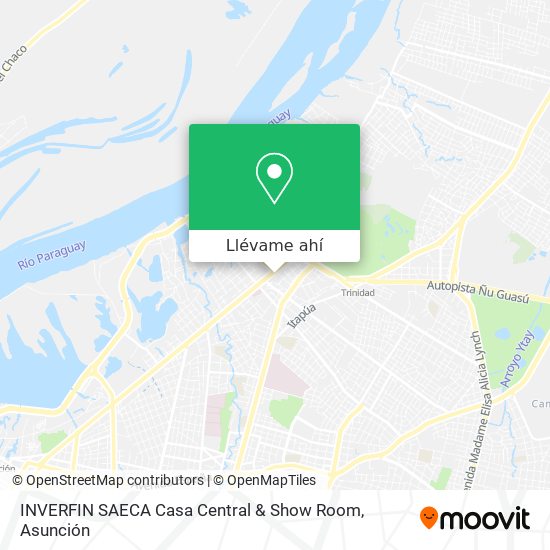 Mapa de INVERFIN SAECA Casa Central & Show Room