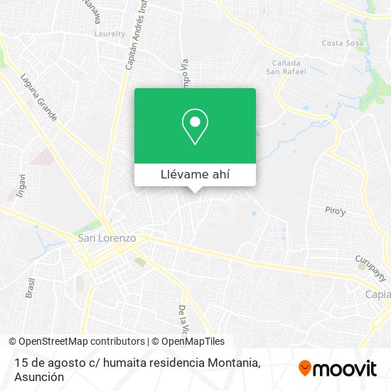 Mapa de 15 de agosto c/ humaita residencia Montania