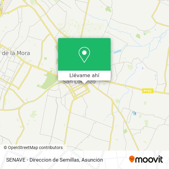 Mapa de SENAVE - Direccion de Semillas