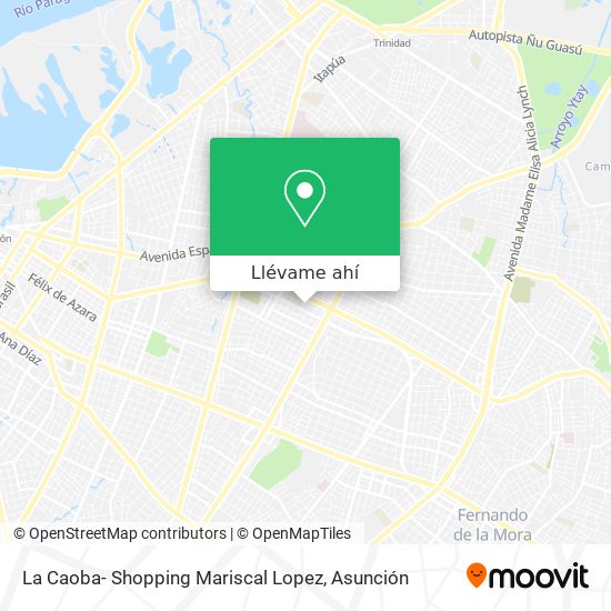 Mapa de La Caoba- Shopping Mariscal Lopez