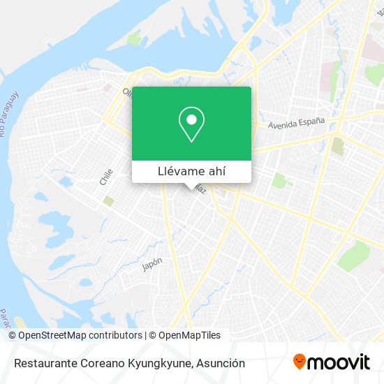 Mapa de Restaurante Coreano Kyungkyune
