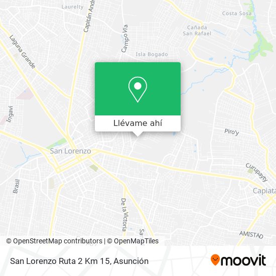 Mapa de San Lorenzo Ruta 2 Km 15