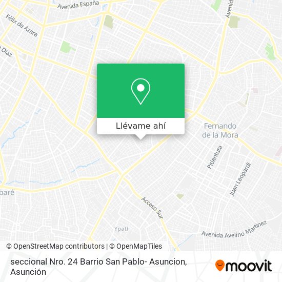 Mapa de seccional Nro. 24 Barrio San Pablo- Asuncion