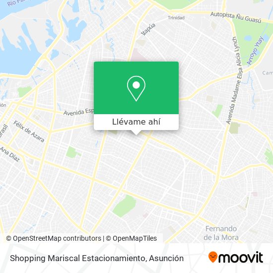 Mapa de Shopping Mariscal Estacionamiento