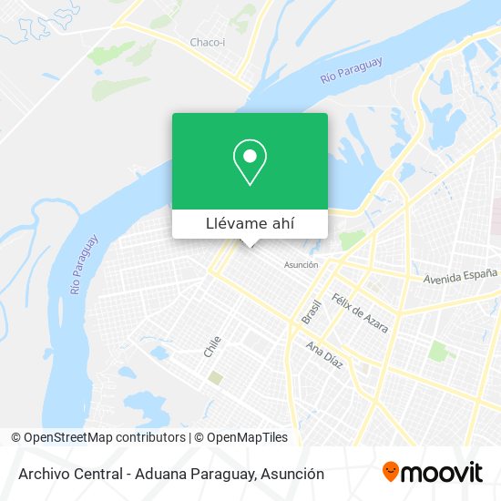 Mapa de Archivo Central - Aduana Paraguay