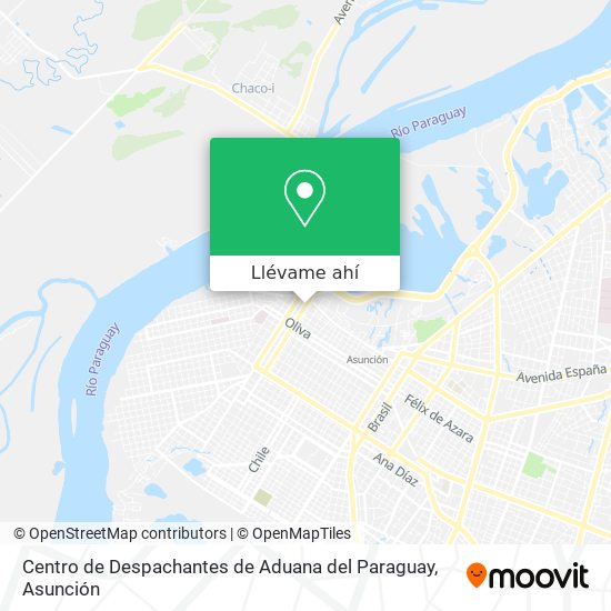 Mapa de Centro de Despachantes de Aduana del Paraguay