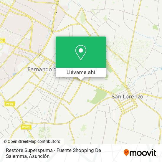 Mapa de Restore Superspuma - Fuente Shopping De Salemma