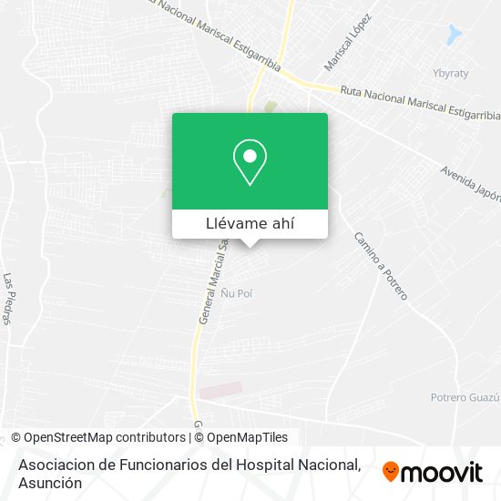 Mapa de Asociacion de Funcionarios del Hospital Nacional