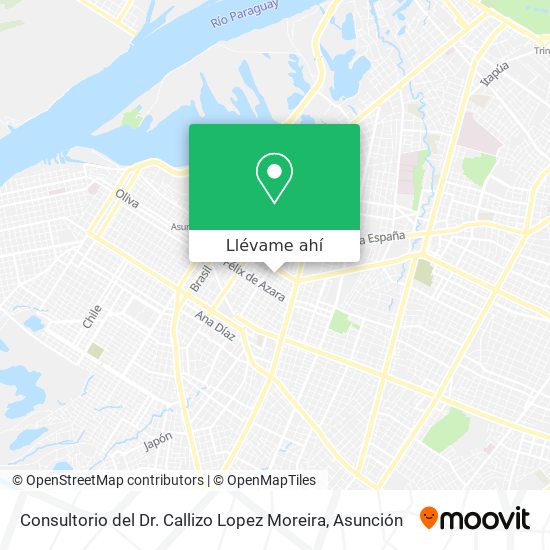Mapa de Consultorio del Dr. Callizo Lopez Moreira