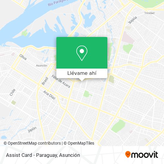 Mapa de Assist Card - Paraguay