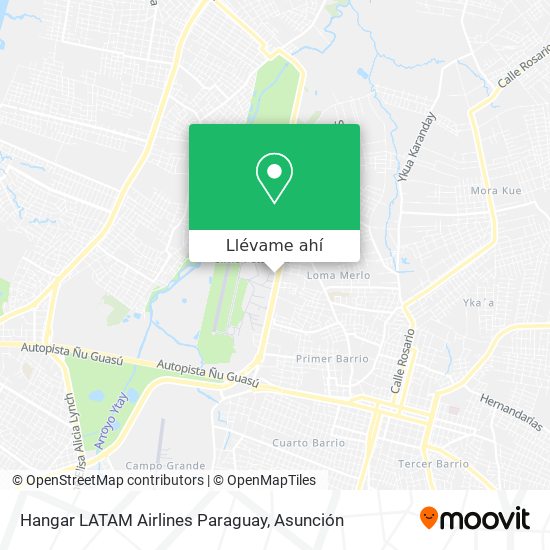 Mapa de Hangar LATAM Airlines Paraguay