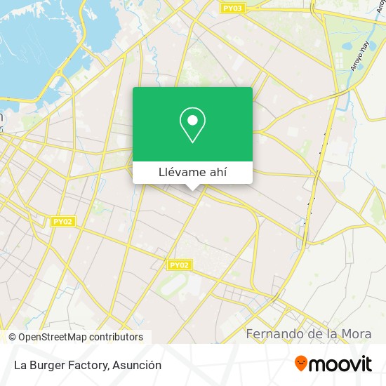 Mapa de La Burger Factory