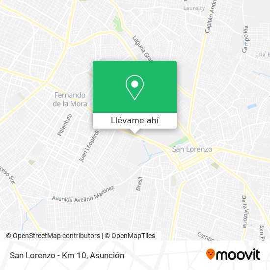 Mapa de San Lorenzo - Km 10