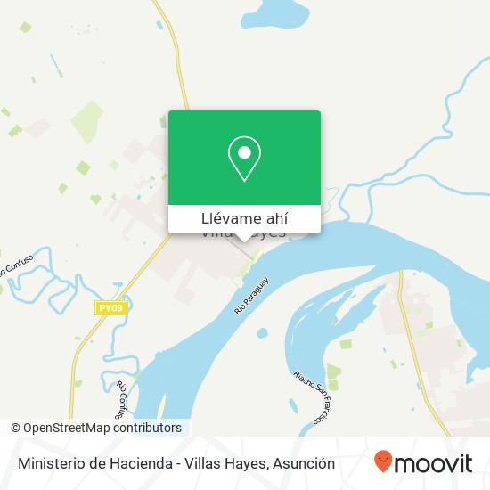 Mapa de Ministerio de Hacienda - Villas Hayes